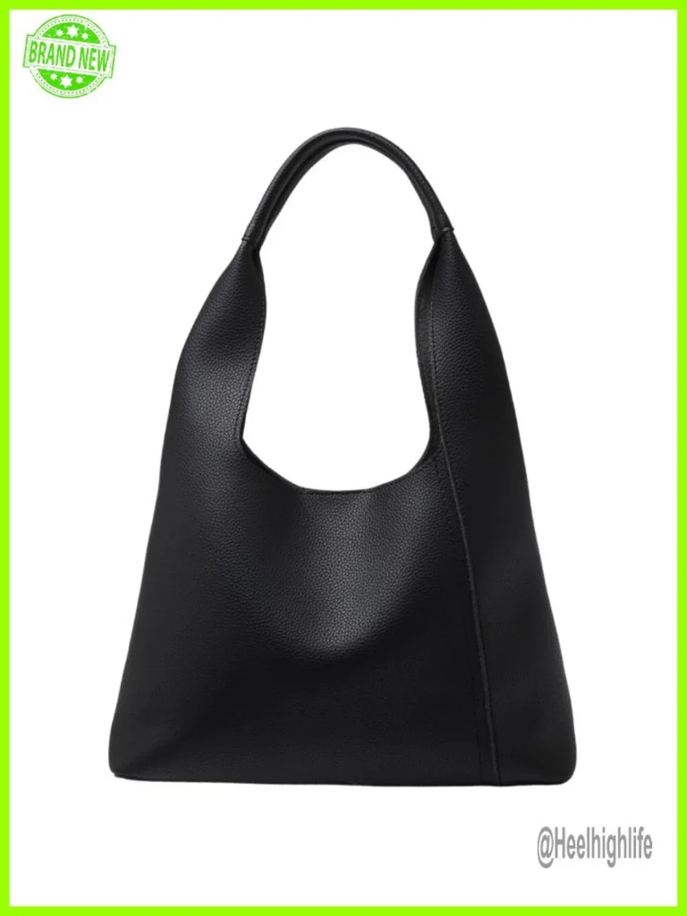 Vegan Leather Slouchy Hobo Tote Bag Shoulder Handbag Large Capacity